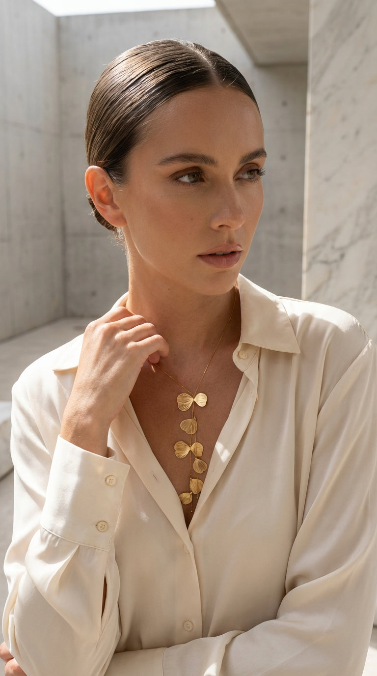 Layered Gold Statement Necklace